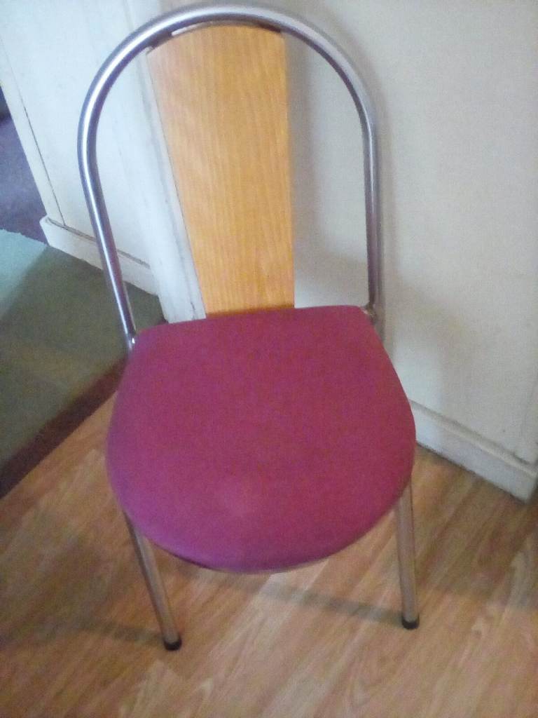 Chrome frame chairs x5