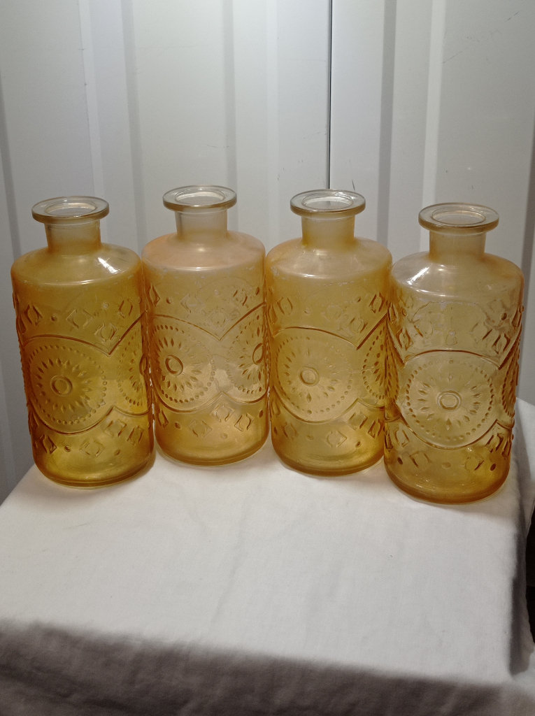 Berlin Art Deco Glass Vase Bottle H: 21 cm