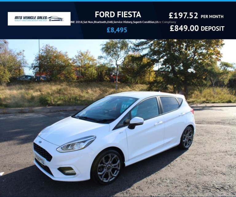 FORD FIESTA 1.0T ST-LINE 2018,Sat Nav,Bluetooth,DAB,Service History,Superb Condition,Ulez Compliant