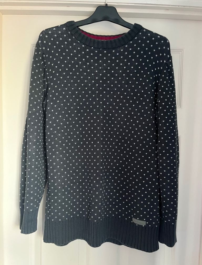 Women’s Barbour "Blair" Navy Cotton Jumper - Size 16 (Excellent Condition)