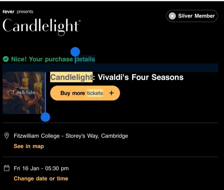 Vivaldi by Candlelight - 16 Jan 2926 5.30pm