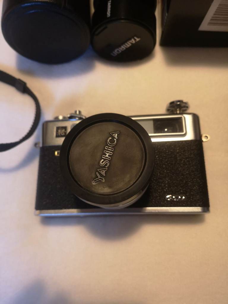 Yashica electro 35 camera and accessories 