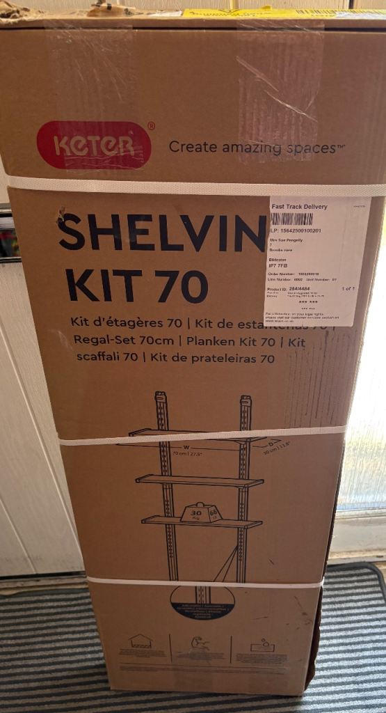 Keter shed shelving kit 