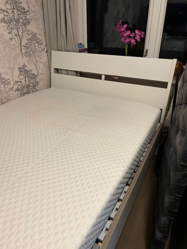 Standard double bed and mattress bed from IKEA silent night double mattress