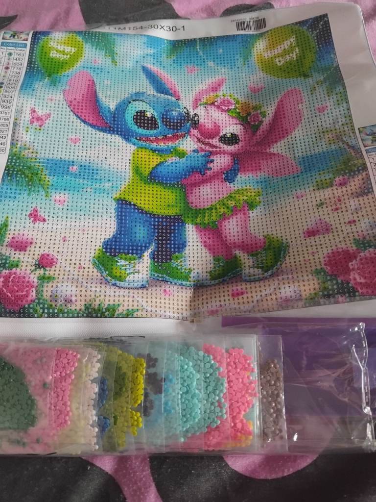 Stitch and angel Disney diamond art 