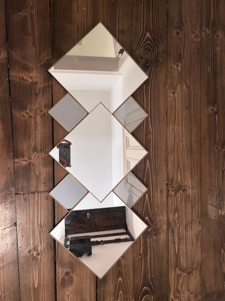 Gold diamond mirror - £40
