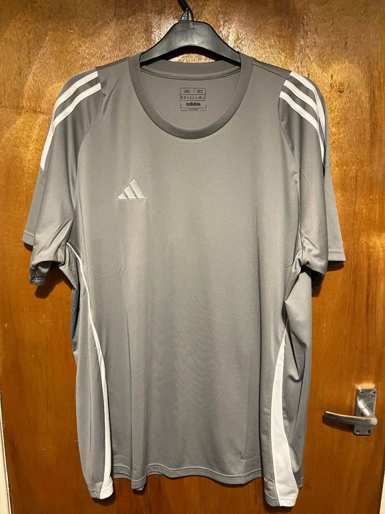 Mens Adidas Tiro 24 Jersey - Grey/White (Size 2XL, XXL)