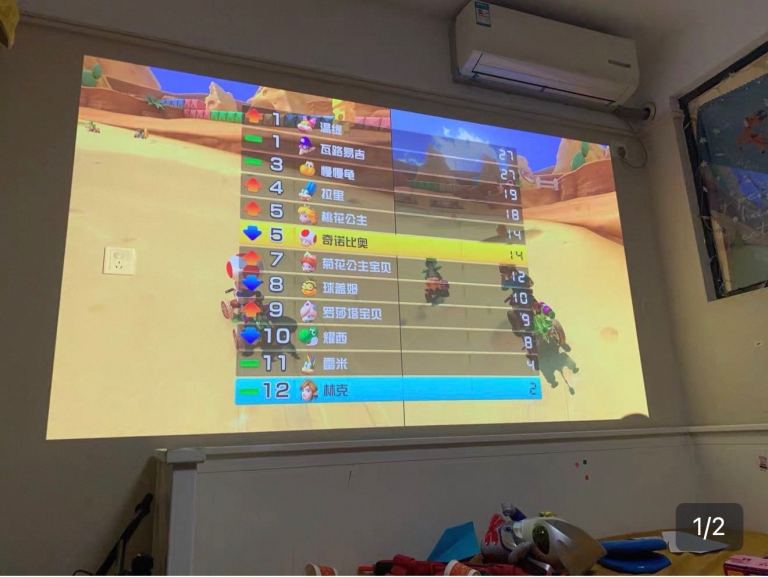 Projector with remote control can connect wifi/ Bluetooth HDMI