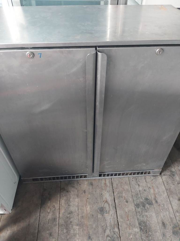2 × Commercial under counter double door fridge free delivery 