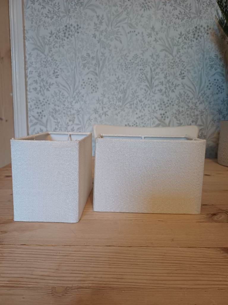 2 x Cream Table / Wall Light Shades - £7.00 pair 