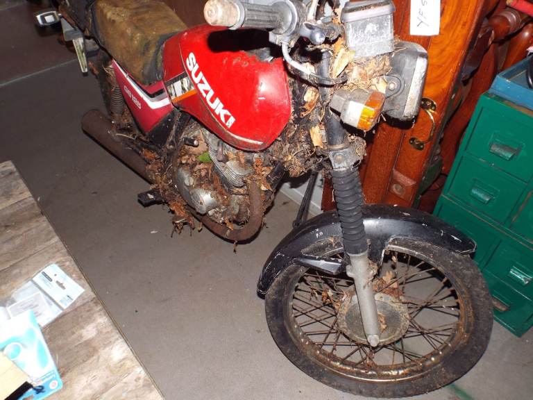 Barn find Suzuki  125  reg  1982 no docs none runner very rusty   collect  today from Wellingborough