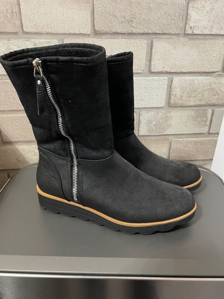 New black suede  boots 