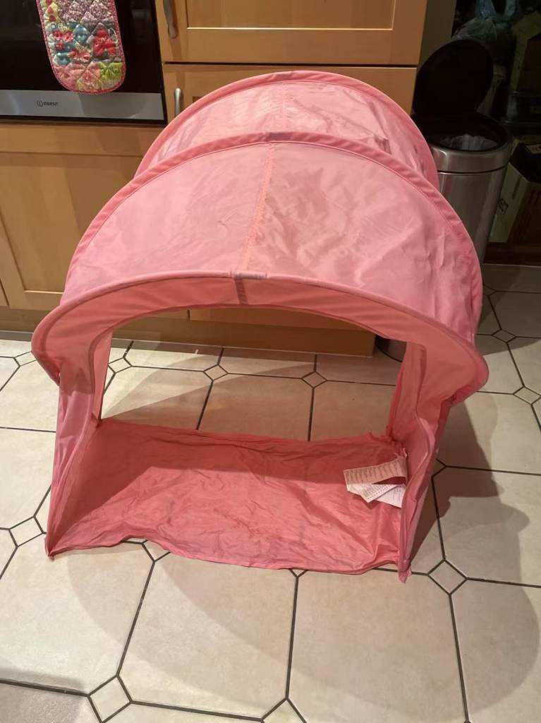 IKEA SUFFLETT pink bed tent for child's bed