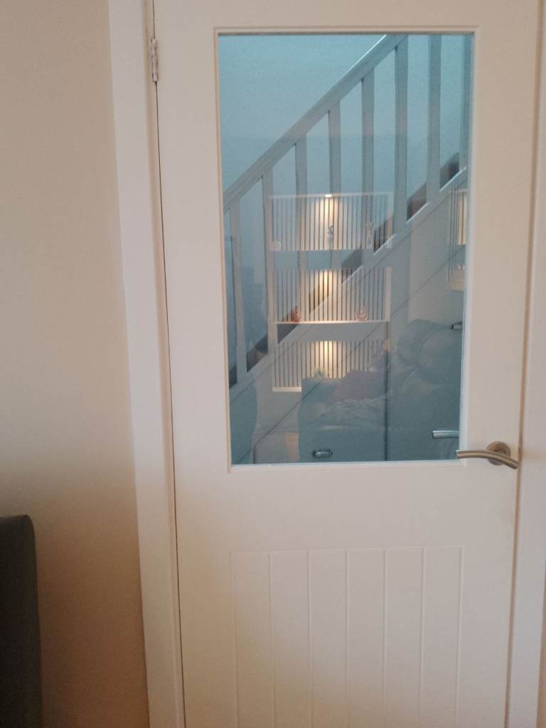 White interior door