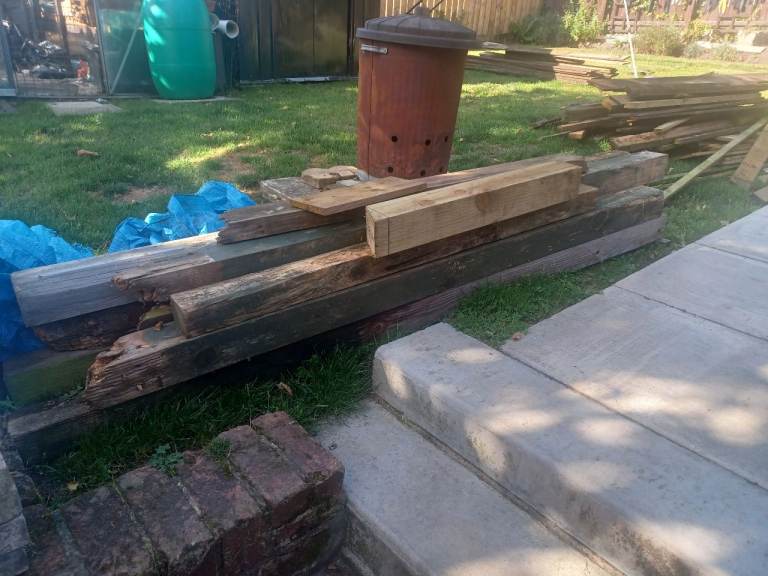 Free wood for anyone wuth van to get rid