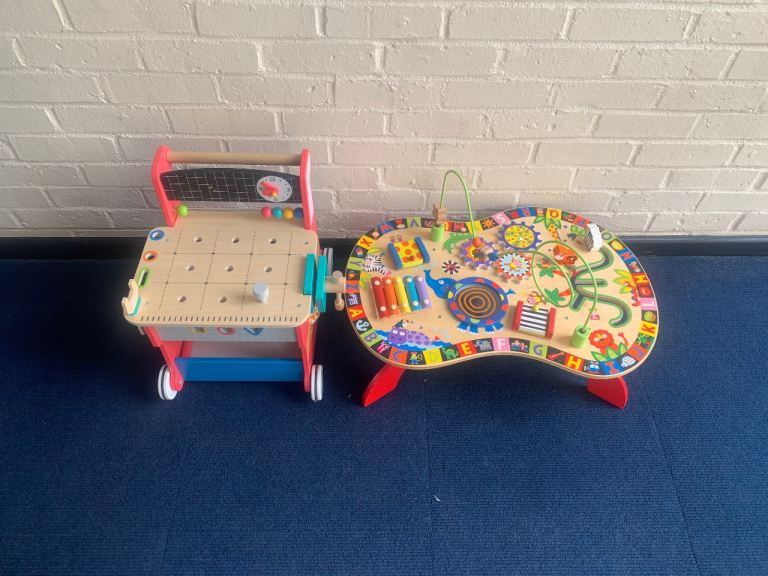 Activity Table and Wooden Tool Table 
