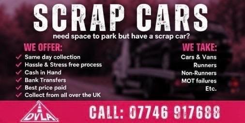 ♻️ SELL MY CAR - SCRAP MY CAR - REMOVE MY CAR - BEST PRICES PAID💲 - SELL MY VAN BIKE ♻️