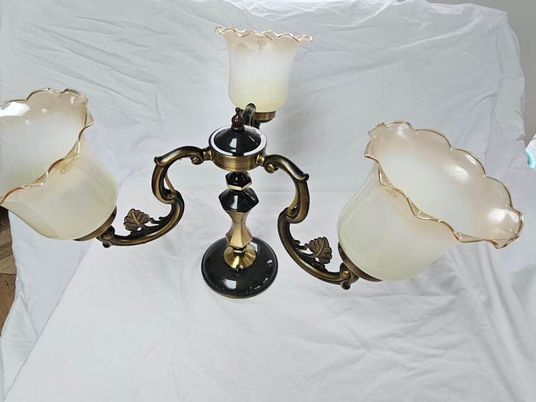 Antique Ceiling light with matching wall lights