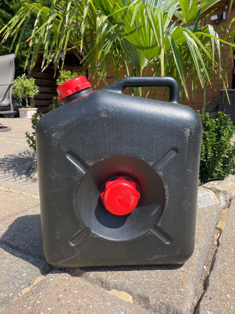 Black Plastic Water Container - Good Condition