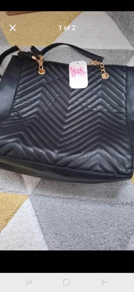 New nicole brown shoulder tote bag