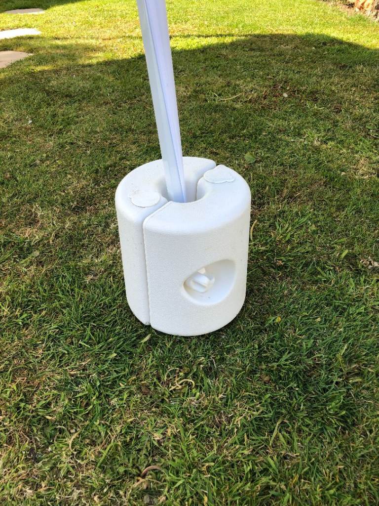 White gazebo leg weights