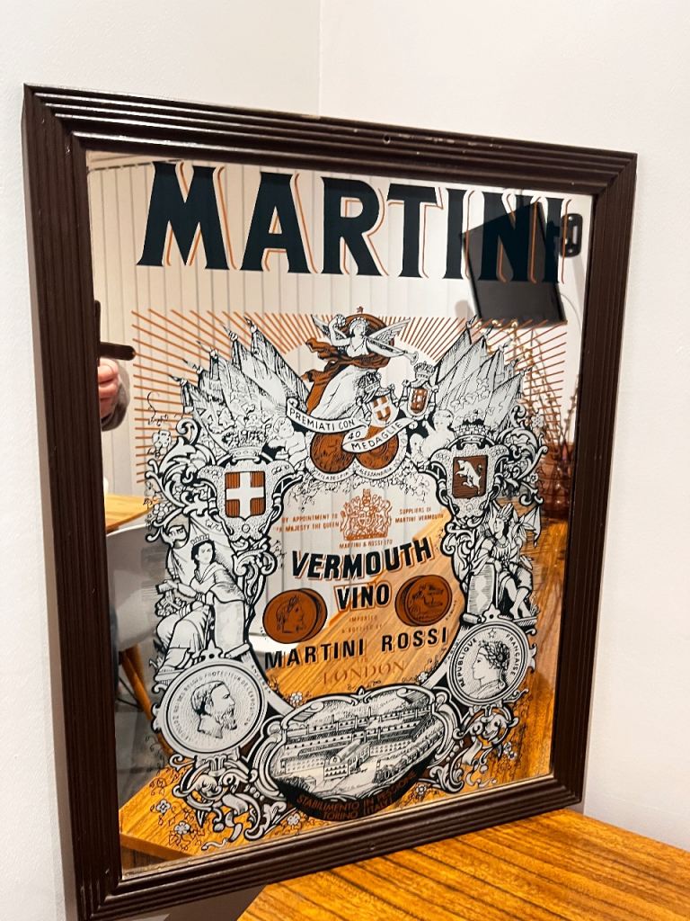 vintage Martini Vermouth advertising mirror