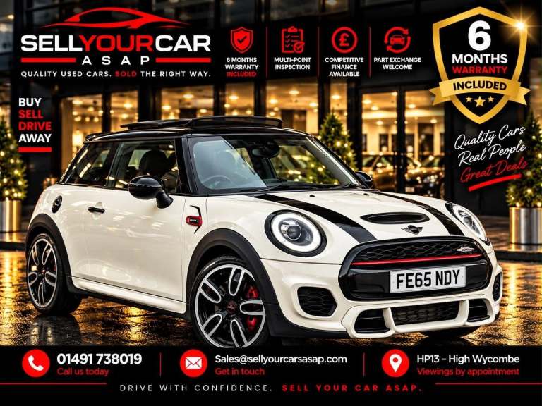 2015 MINI Hatch 2.0 John Cooper Works Euro 6 (s/s) 3dr HATCHBACK Petrol Manual