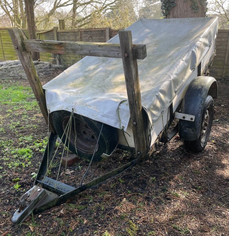 Small Trailer with Cover & Spare Wheel