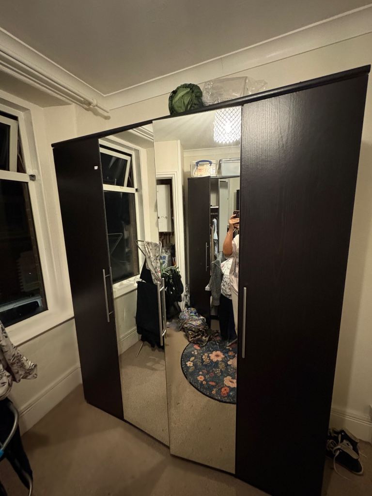 Black Ash 4 Door Wardrobe 