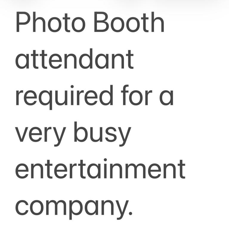 Photo Booth Attendant 