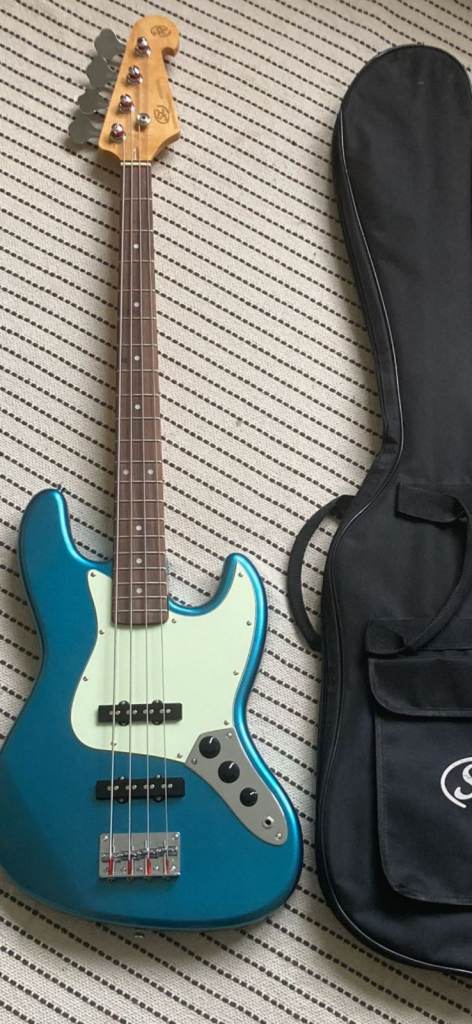 SX bass guitar.