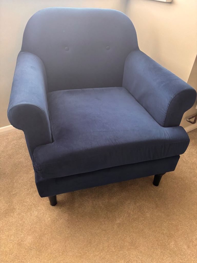 Navy armchair