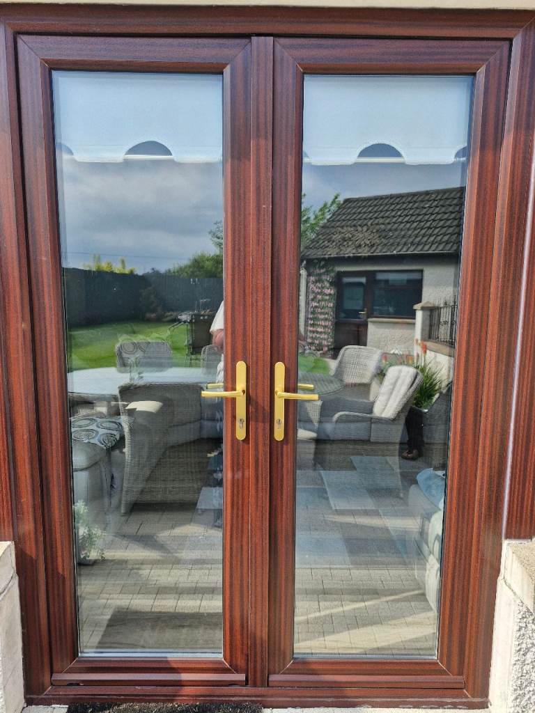 French Doors Mahogany UPVC 