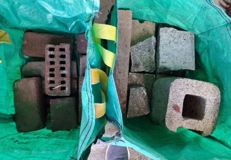Free rubble, back fill, infill, bricks, concrete, slate, stone