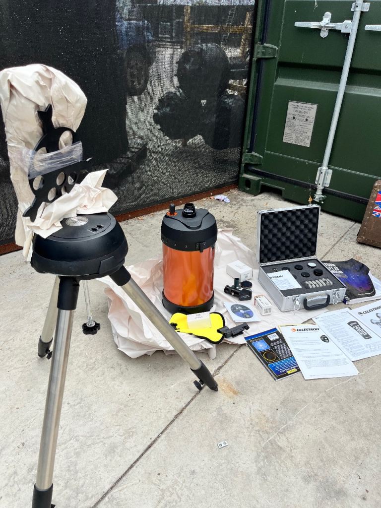 Celestron Telescope with Tripod and Accessories – As Good As New