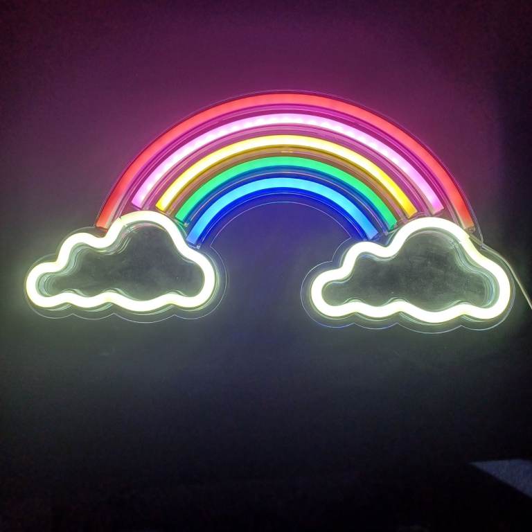 Rainbow Neon Light 30cm USB Plug in