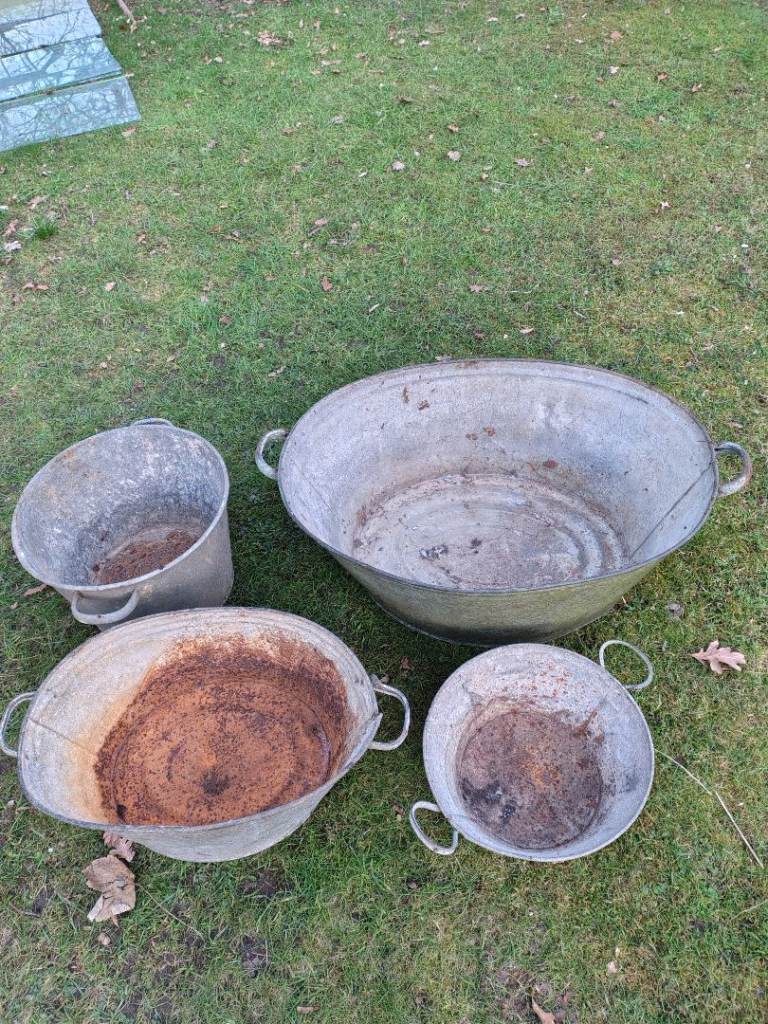 Galvanised metal tubs REDUCED