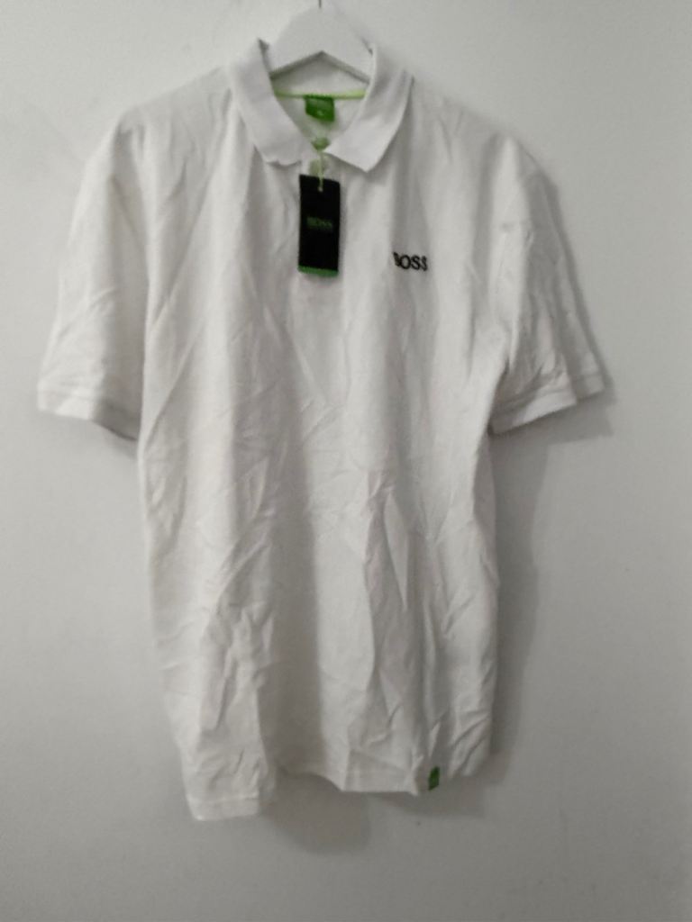 BOSS Hugo Boss White Polo Shirt - Men's XL, Brand New with Tags