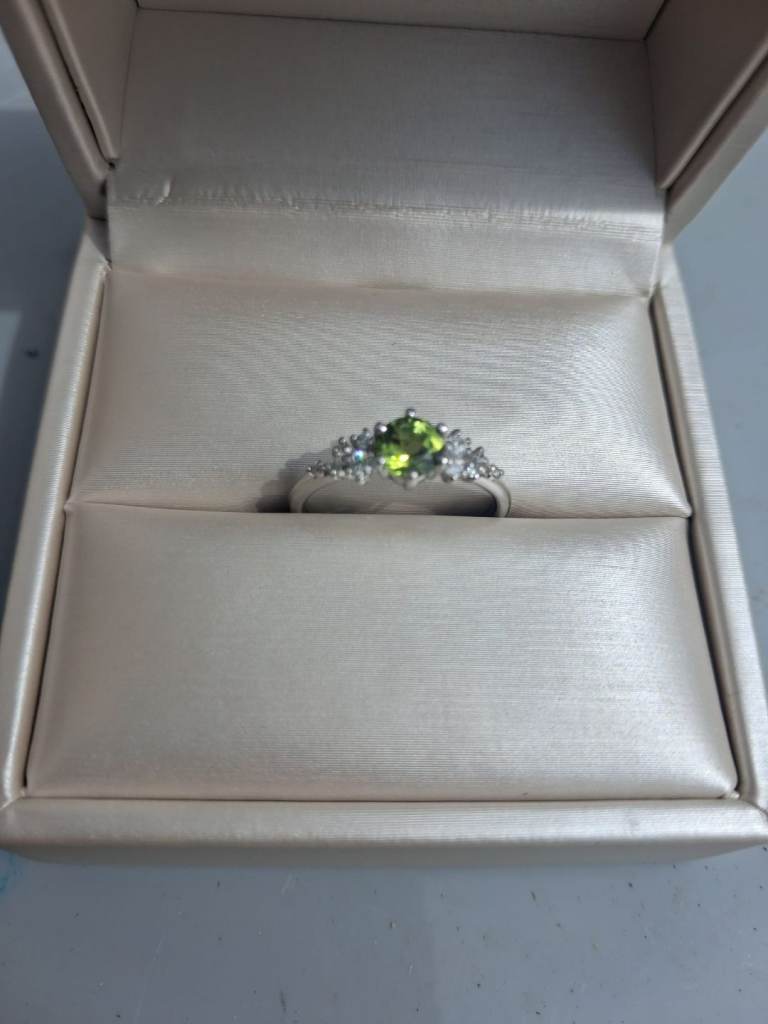 White gold engagement ring