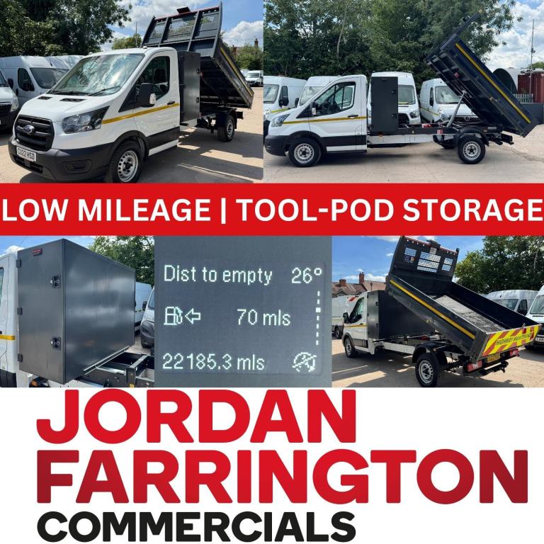 2022 FORD TRANSIT 2.0 350 ECOBLUE SRW SINGLE CAB ALLOY BODY TIPPER WITH TOOL-POD