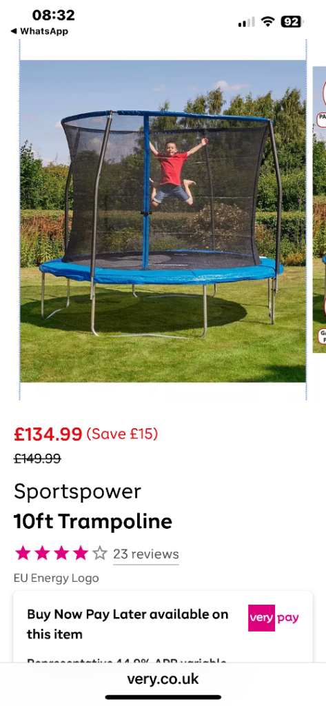 10ft trampoline 