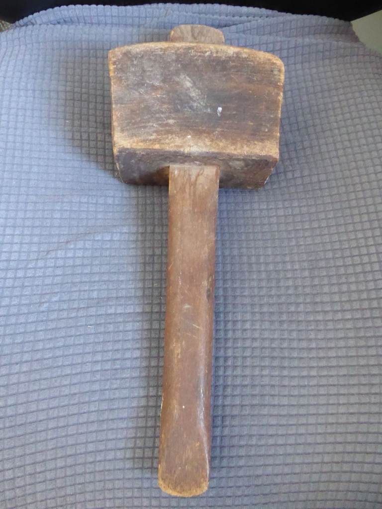 wooden carpenters mallet