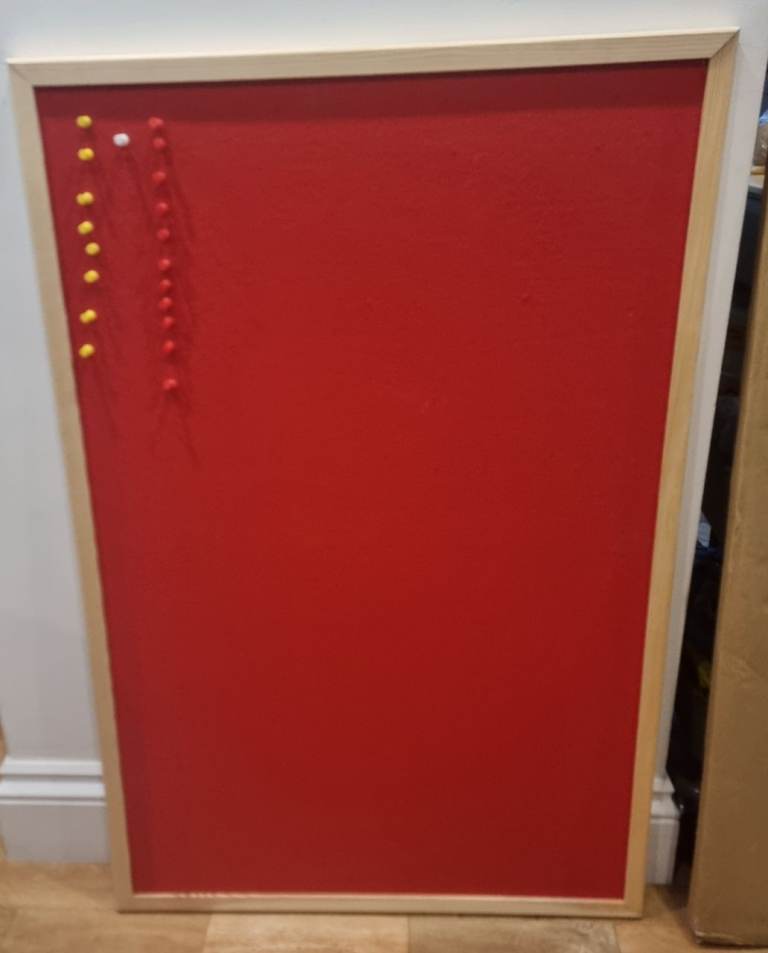 Large Red Cork Board - 60x90cm