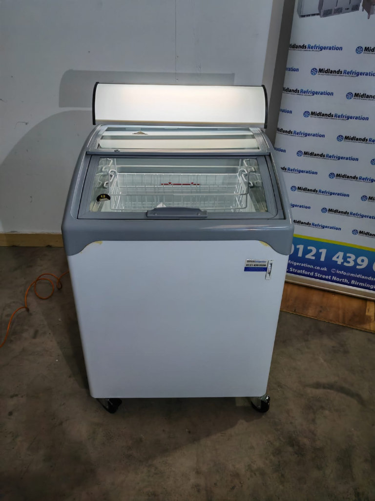 Sliding Curved Glass Lid Chest Freezer Commercial Freezer Commercial Refrigeration