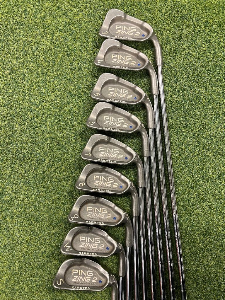 PING ZING2 IRONS 3-SW. BLUE DOT. REG FLEX. GOOD CONDITION 
