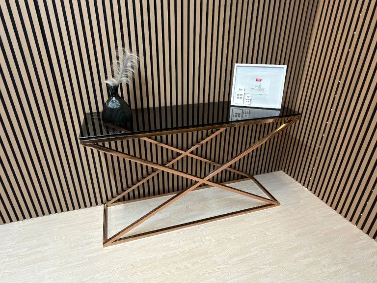 New Console Table Glass Top Was £359 - Delivery or Collection