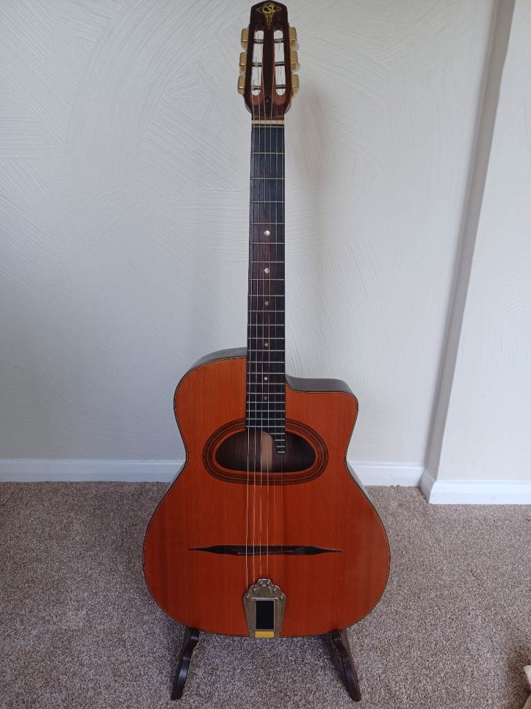1970s CSL Maccaferri D-hole replica jazz guitar 