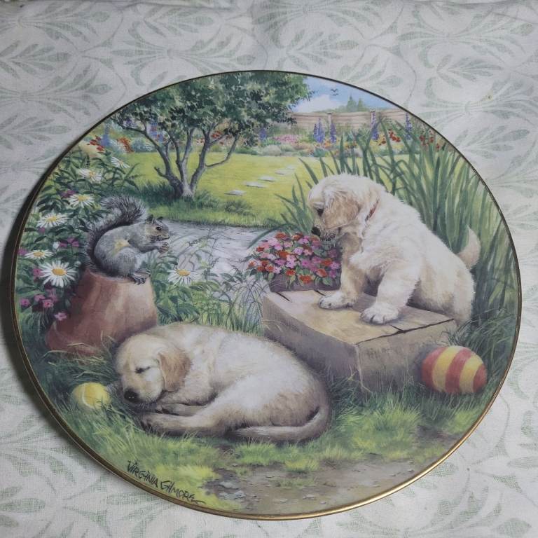Hamilton Collection "Dog Tired" Plate from "It's a Dog's Life" Serie (J3)s