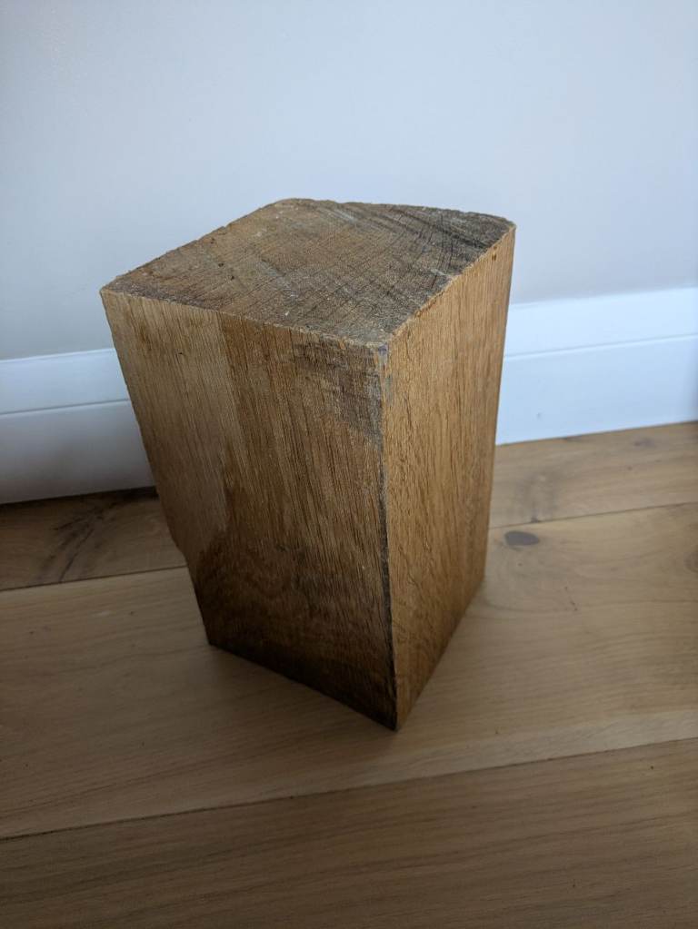 Solid oak wood block 24cm x 14cm