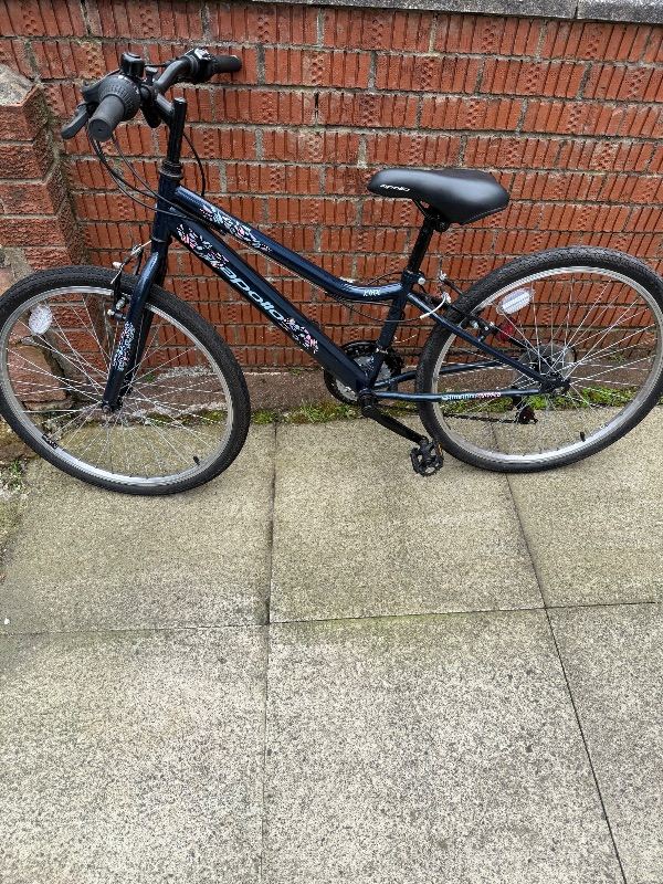 Girls Kinx 12inch blue bike.